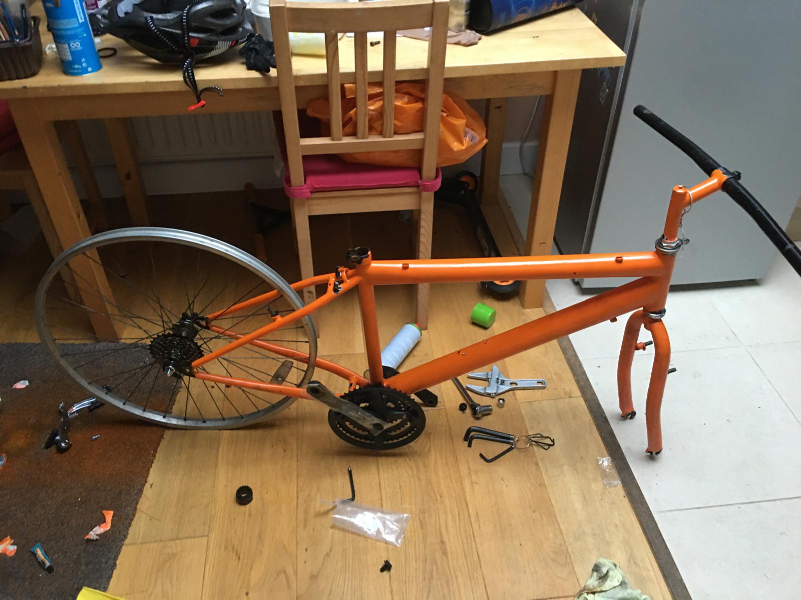 Bike repaired as part of the donation project