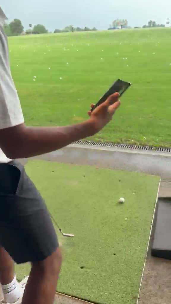 GolfCam demo at the driving range